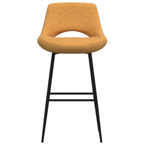 vidaXL Tabourets de bar lot de 2 marron velours