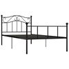 vidaXL Cadre de lit sans matelas noir m&eacute;tal 100x200 cm