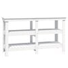 vidaXL Banc de travail Blanc 142,5x50x80 cm Bois de pin massif