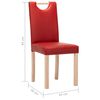 vidaXL Chaises &agrave; manger lot de 6 rouge bordeaux similicuir