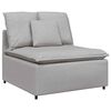 vidaXL Module central de canap&eacute; modulable avec coussins Gris nuage 100 cm