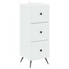 vidaXL Armoire &agrave; tiroirs Blanc 33 x 34,5 x 90 cm Bois d'ing&eacute;nierie