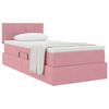 vidaXL Lit de Rangement avec matelas Rose 100 x 200 cm Velours