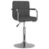 vidaXL Tabouret de bar Gris fonc&eacute; Tissu