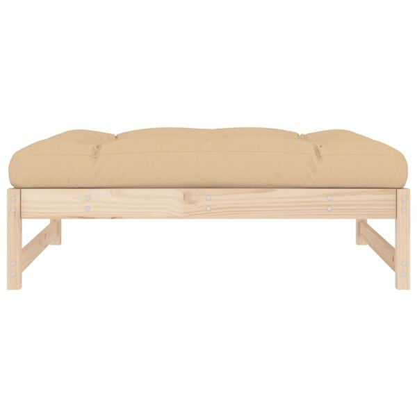vidaXL Repose-pied de jardin 120x80 cm bois de pin massif