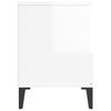 vidaXL Tables de chevet 2 pcs Blanc brillant 40x35x50 cm