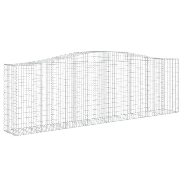 vidaXL Panier de gabions arqu&eacute; 400x50x120/140 cm Fer galvanis&eacute;