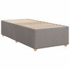 vidaXL Sommier &agrave; lattes de lit avec matelas Taupe 90x200 cm Tissu