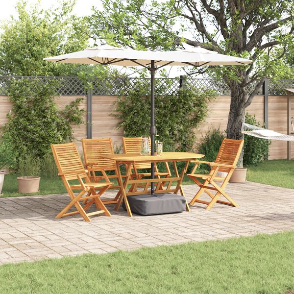 vidaXL Ensemble de salle &agrave; manger pour jardin 5 pcs Marron