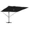 vidaXL Parasol Roma Noir 286 x 285 x 270 cm Aluminium et polyester