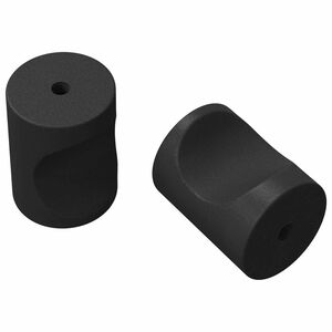 vidaXL Poign&eacute;es de Cabinet 2 pcs Noir M4 x 12 mm Fer