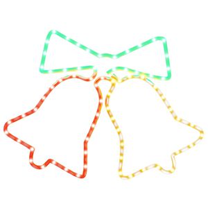 vidaXL Figurine de cloches de No&euml;l avec 72 LED 50x56 cm