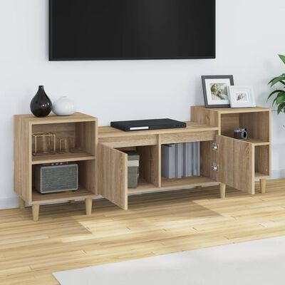 vidaXL Meuble TV Chêne sonoma 160x35x55 cm Bois d'ingénierie