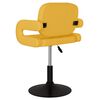 vidaXL Chaise pivotante de salle &agrave; manger Jaune moutarde Tissu
