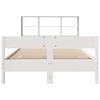 vidaXL Lit biblioth&egrave;que sans matelas blanc 140x200 cm bois pin massif
