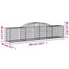 vidaXL Paniers &agrave; gabions arqu&eacute;s 3 pcs 300x50x60/80 cm fer galvanis&eacute;