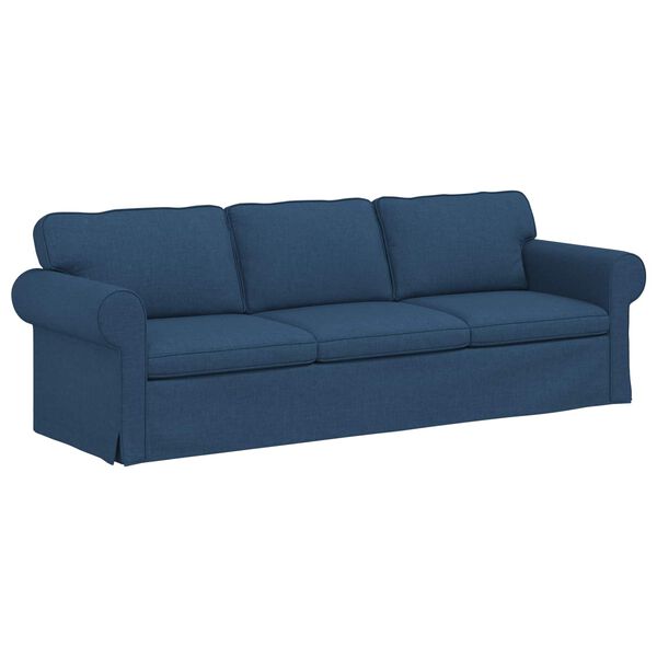 vidaXL Canap&eacute; 210cm Bleu M&eacute;tал