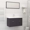vidaXL Ensemble de meubles de salle de bain 2 pcs Gris