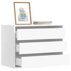 vidaXL Commode d'angle blanc 80x41x58 cm bois d'ing&eacute;nierie