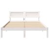 vidaXL Cadre de lit Blanc 140 x 190 cm Bois massif en pin