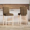 vidaXL Chaises de bar lot de 2 bois massif d'h&eacute;v&eacute;a et tissu