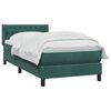 vidaXL Sommier &agrave; lattes de lit et matelas vert fonc&eacute; 100x210cm velours