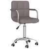 vidaXL Chaise pivotante de salle &agrave; manger Taupe Tissu