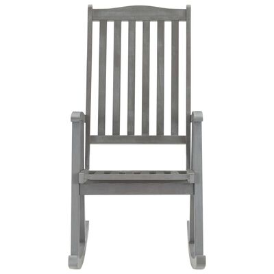 vidaXL Chaise à bascule gris bois d'acacia massif