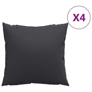 vidaXL Coussins de canap&eacute; lot de 4 noir 40x40 cm tissu
