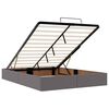 VidaXL Cadre de lit ottoman avec matelas gris 140x200 cm similicuir
