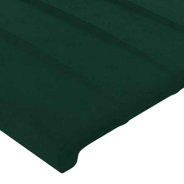 vidaXL T&ecirc;tes de lit 2 pcs Vert fonc&eacute; 72x5x78/88 cm Velours