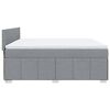 vidaXL Sommier &agrave; lattes de lit avec matelas Gris clair 180x200cm Tissu