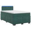 vidaXL Lit de box spring avec matelas et LED Vert fonc&eacute; 120 x 200 cm