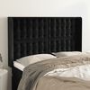 vidaXL T&ecirc;te de lit avec oreilles Noir 147x16x118/128 cm Velours