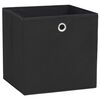 vidaXL Bo&icirc;tes de rangement 10 pcs Tissu intiss&eacute; 28x28x28 cm Noir