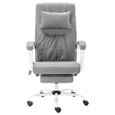 vidaXL Chaise de bureau de massage Gris Tissu