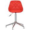 vidaXL Chaises pivotantes &agrave; manger lot de 2 rouge similicuir