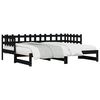 vidaXL Lit coulissant sans matelas noir 2x(90x190) cm Bois massif