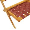 vidaXL Chaises pliables de jardin lot de 2 et table rouge bois massif