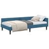 vidaXL Cadre de lit d'angle Bleu 100 x 200 cm Velours