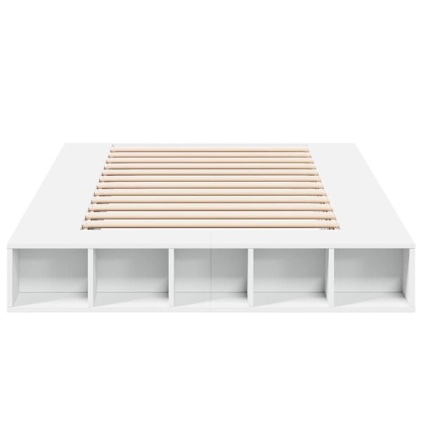 vidaXL Cadre de lit sans matelas blanc 120x190 cm