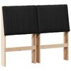 vidaXL T&ecirc;te de lit capitonn&eacute;e Noir 120 cm Pin massif