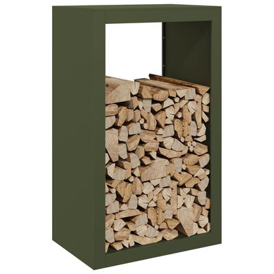 vidaXL Portant de bois de chauffage vert 60x40x100 cm acier