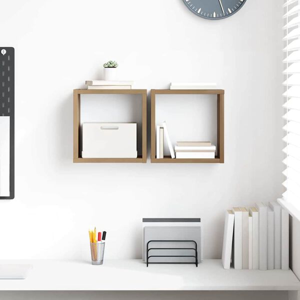 vidaXL Étagères Murales 2 pcs Chêne artisanal 26 x 15 x 26 cm