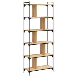 vidaXL Biblioth&egrave;que 6 niveaux ch&ecirc;ne sonoma 76x32x192 cm