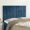 vidaXL T&ecirc;te de lit Bleu fonc&eacute; 144 x 5 x 118/128 cm Velours
