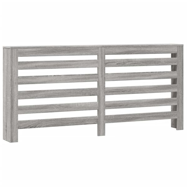 vidaXL Cache-radiateur sonoma gris 175x20x82 cm bois d'ing&eacute;nierie