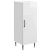 vidaXL Buffet Blanc brillant 33 x 34,5 x 89,5 cm Bois d'ing&eacute;nierie