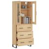 vidaXL Buffet haut Ch&ecirc;ne sonoma 69,5x34x180 cm Bois d'ing&eacute;nierie
