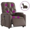 vidaXL Fauteuil de massage inclinable &eacute;lectrique marron similicuir